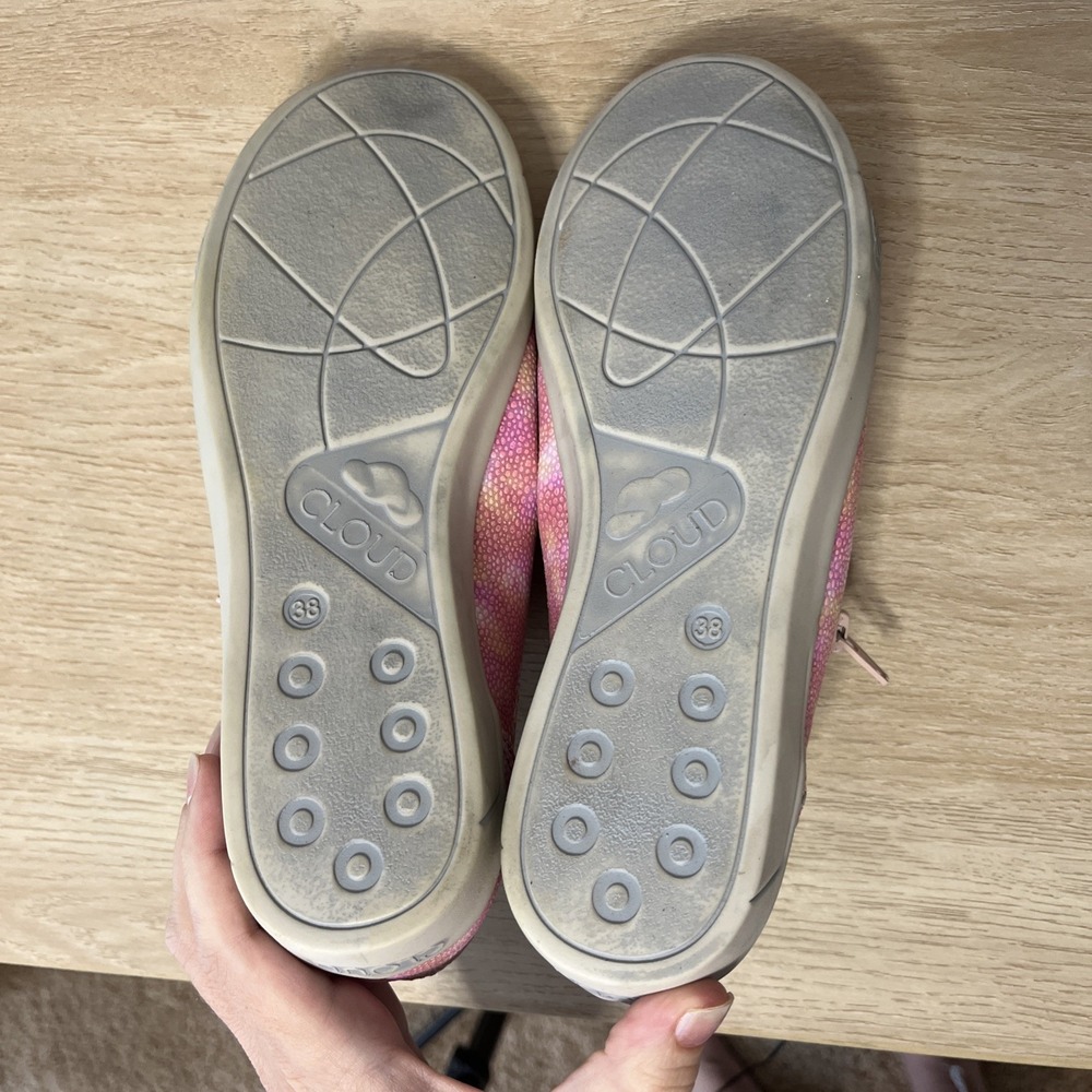 CLOUD Aika Prints Marea Rose Pink Side-Zip‎ Leather Minimalist Sneakers 7.5 / 38 - Picture 5 of 10